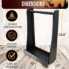 383059 size 8 8-gun floor storage rack with dimensions shown and durable black finish.
