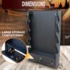 384091 dim 4-gun storage rack with dimension display and locking wall design.