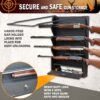 384091 secure 2 Wall-mounted gun rack for secure and safe firearm storage.