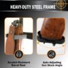 385015 heavy duty2 Heavy-duty metal 1-gun wall rack displaying its scratch-resistant barrel rest and auto-adjusting stock angle.