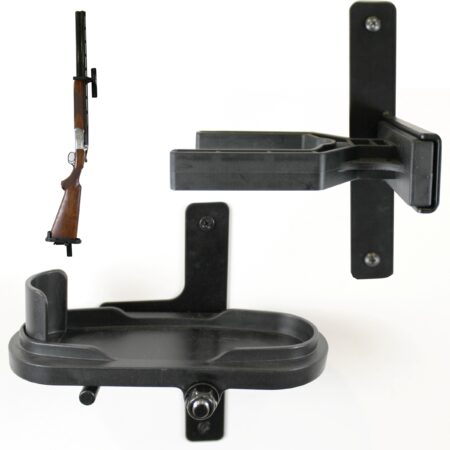 Rush Creek Creations Adjustable Metal 1-Gun Wall Rack – Wall Mounted Rifle & Shotgun Storage Organizer