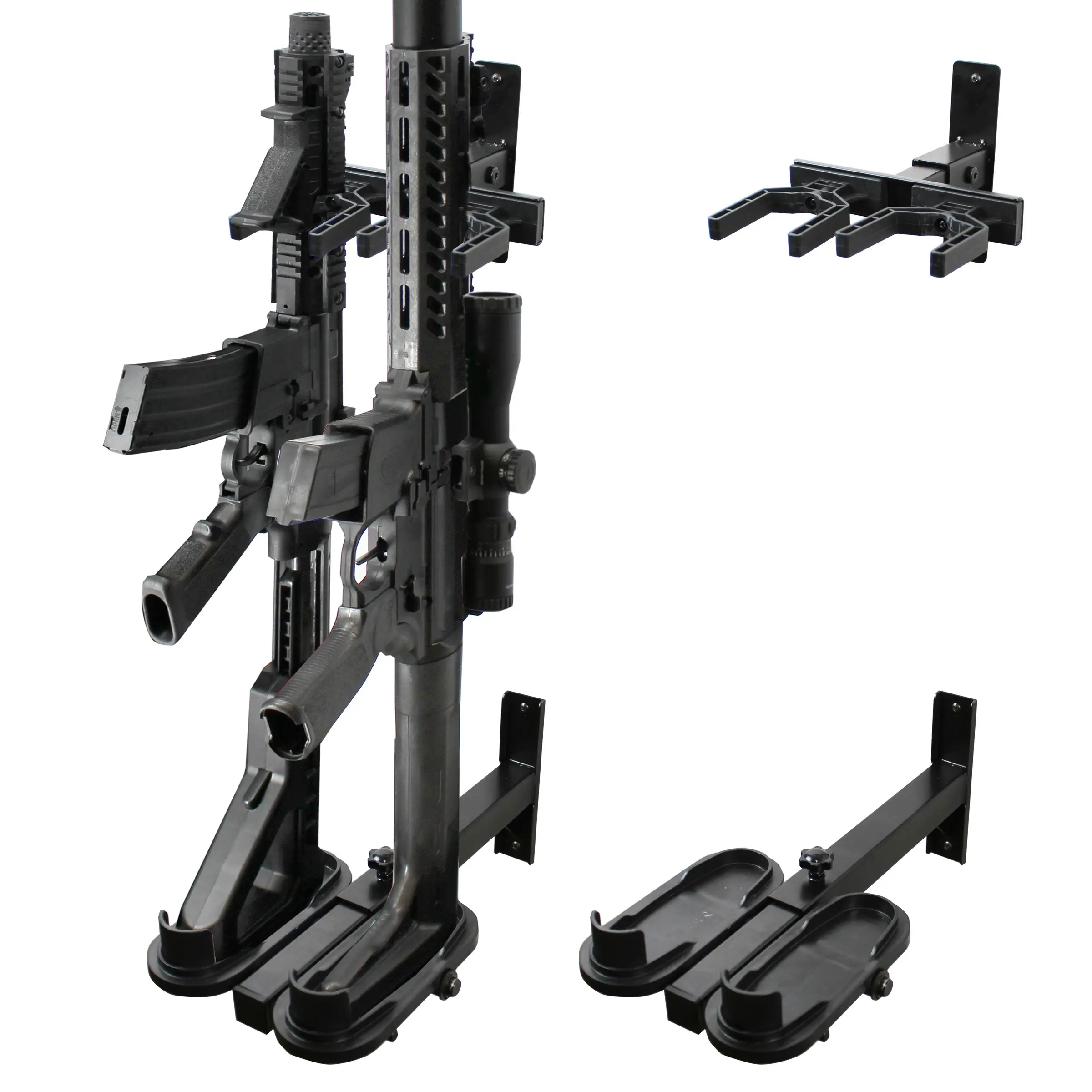 2 Gun Wall Rack with Smart Stock | Rush Creek Creations