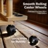 409900_4 Smooth-rolling caster wheels for mobile fishing rod storage.