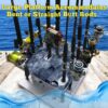904444 Life2 Marine fishing rod holder rack storing 10 offshore and inshore rods with reel salty logo.