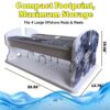 906362_image8 Fishing rod holder fits 4 offshore rods and reels, size dimensions displayed.