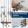 400012 image2 6-rod wall or ceiling fishing rod rack for vertical and horizontal storage.