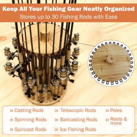 all round fishing rod and reel Combo stainless steel guides and the split grip are functional and attractive 30 Rod Rotating Fishing Rod