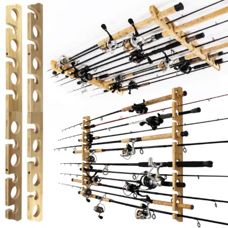 12-Rod 2-in-1 Fishing Rod Storage Rack